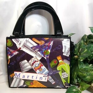Graphic Martini Cocktail Purse Bag Vodka, Gin
